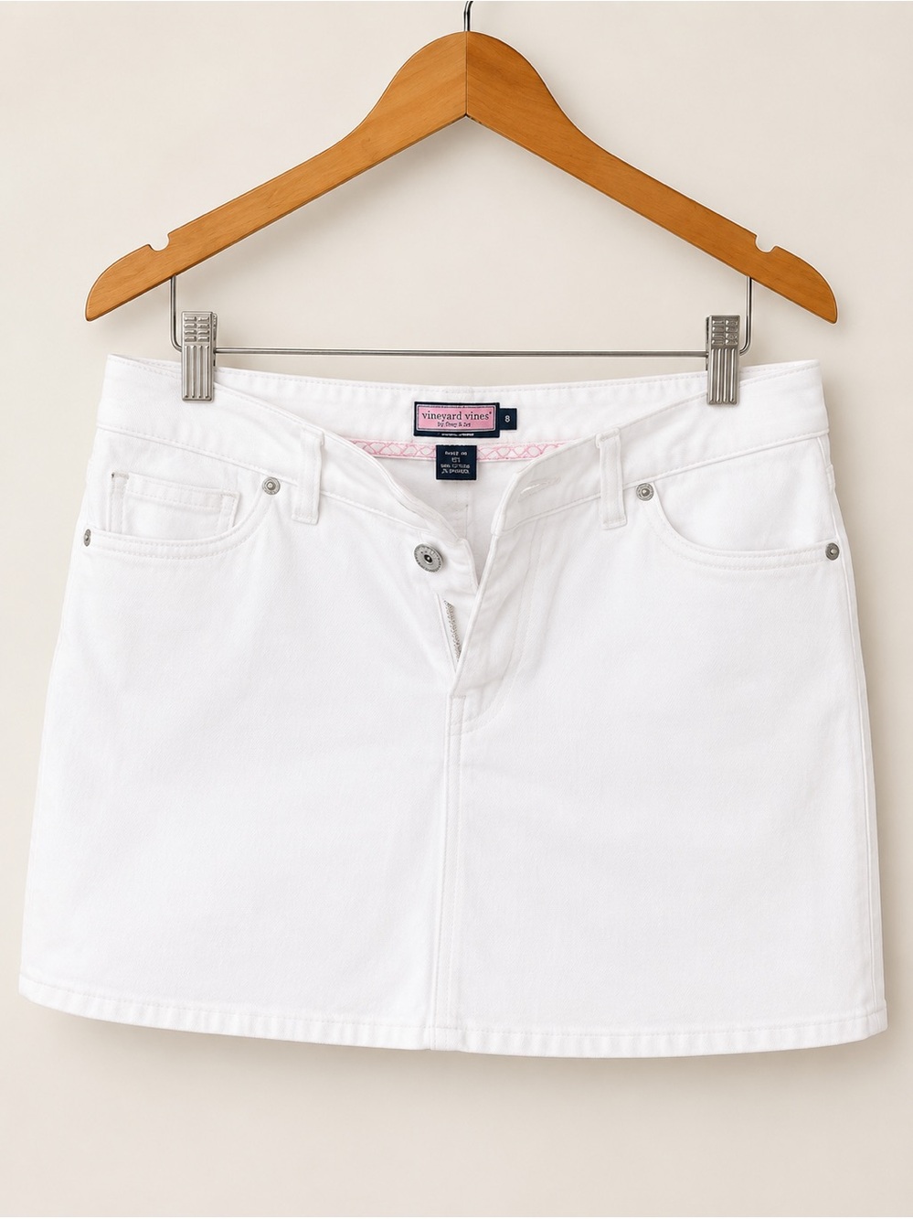 Vineyard Vines White Denim Skirt